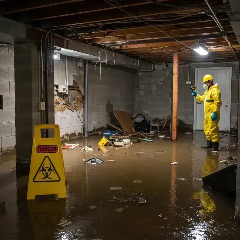 Flooded Basement Electrical Hazard in Barren County, KY Property